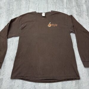 Hunting & Fishing Graphic Print Long Sleeve Shirt Brown Women Size Lg